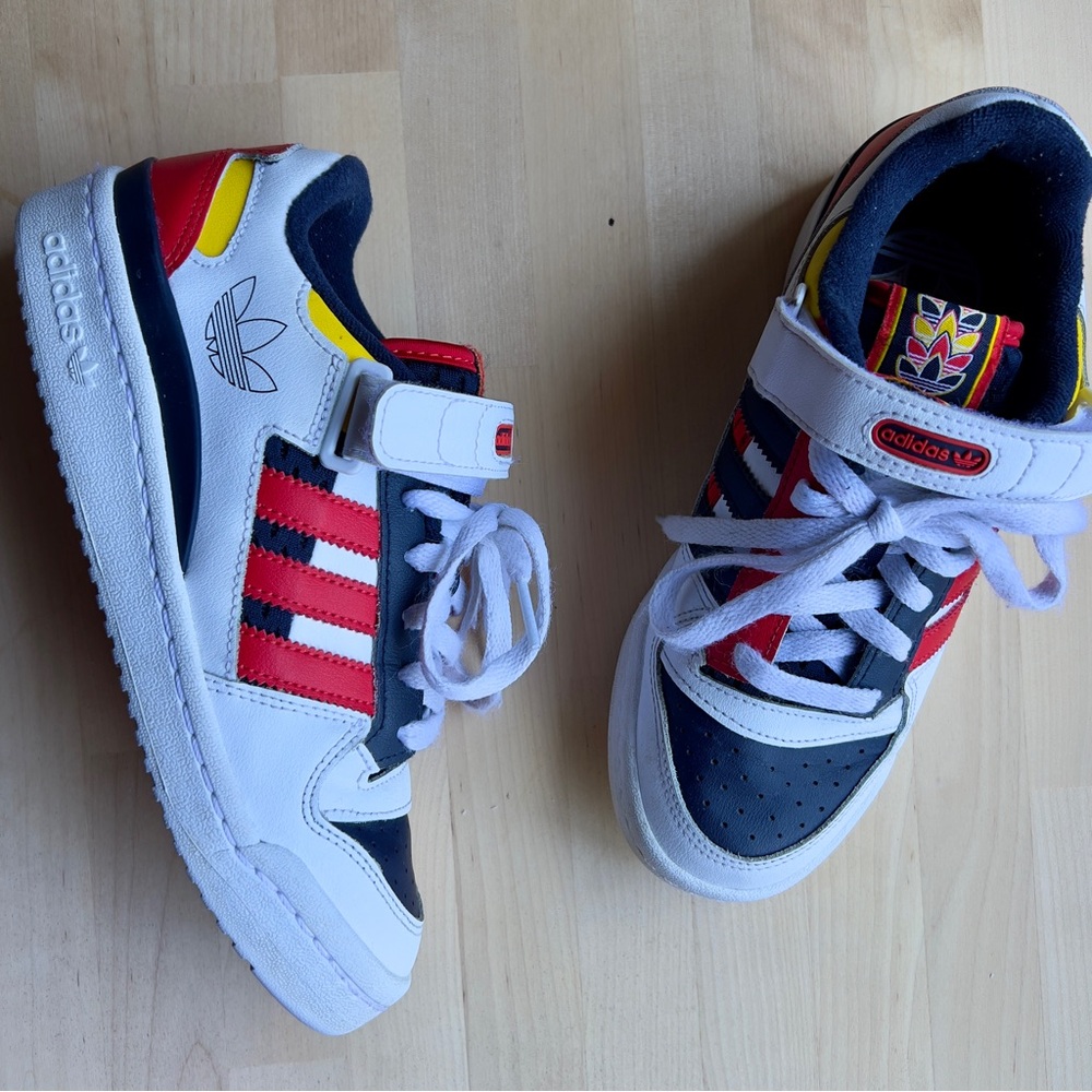 Adidas Forum Low Legend Ink Red Children Unisex Sneakers Kids Shoes Size 5